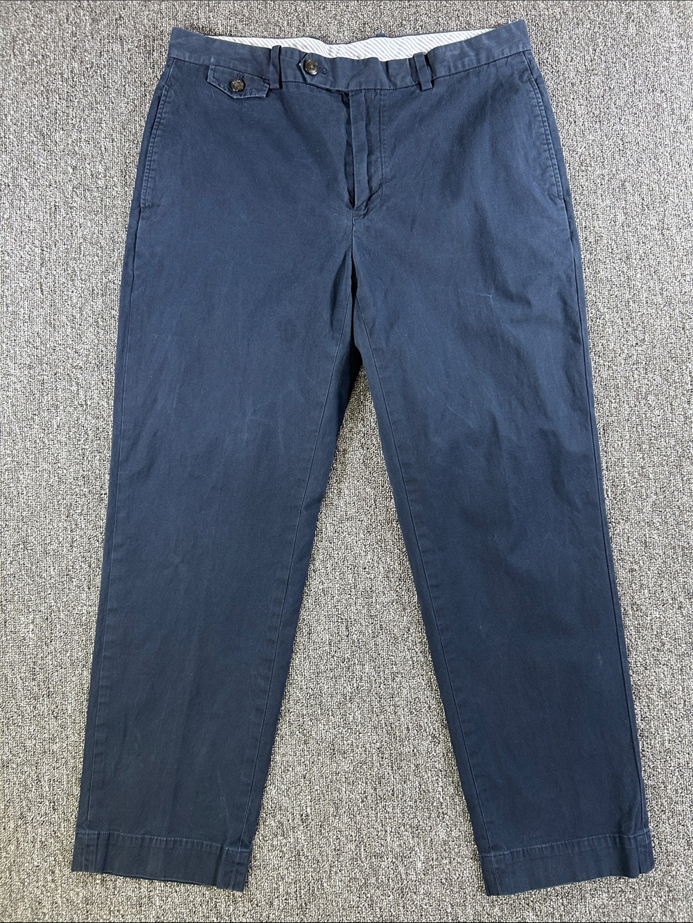 Brooks Brothers Supima Cotton Chino Pants Navy Blue Regular Fit Men’s 36x30